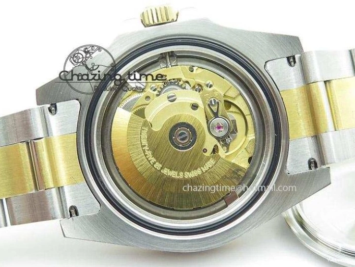 Black A2836 LN YG Submariner SS Bracelet Markers on Dial Diamonds 116613 0418